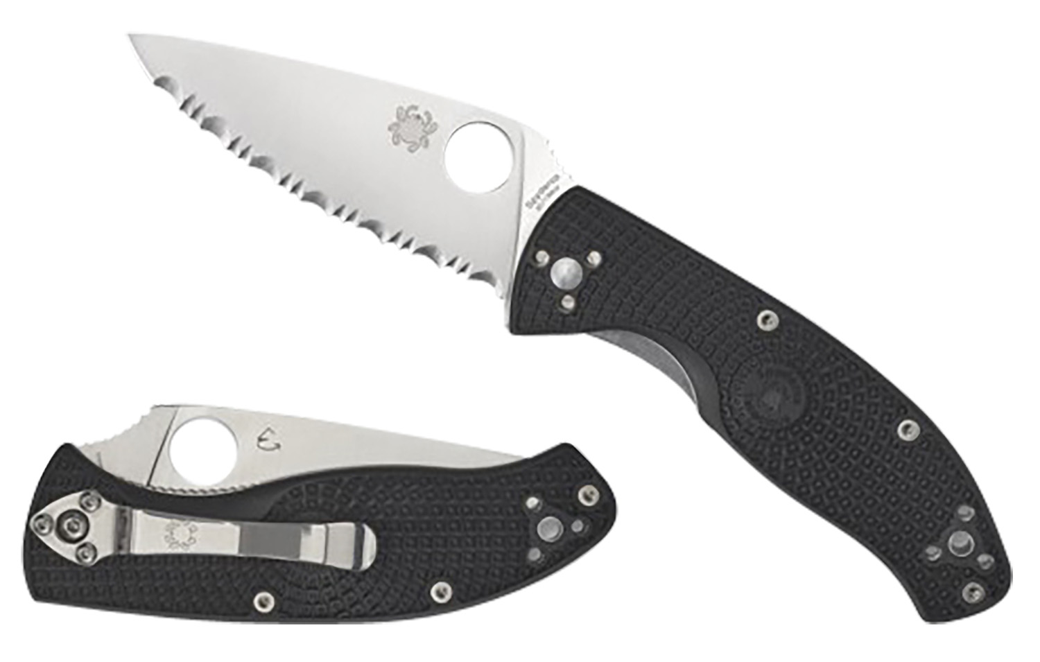 Spyderco C122PBK Tenacious Black FRN 3.5" SL-PL Knife