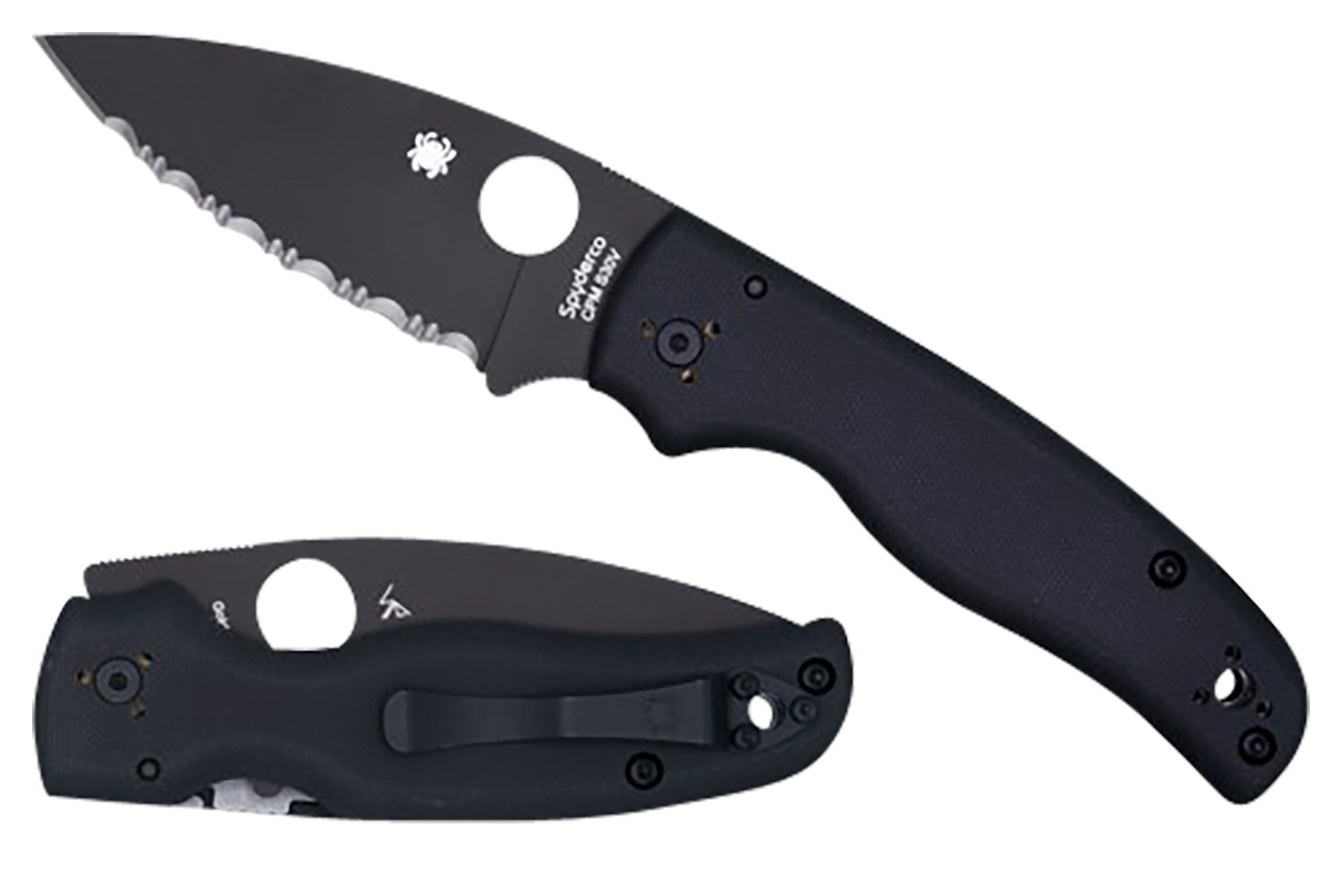 Spyderco C229GPBK Shaman Black G-10 Folding Knife