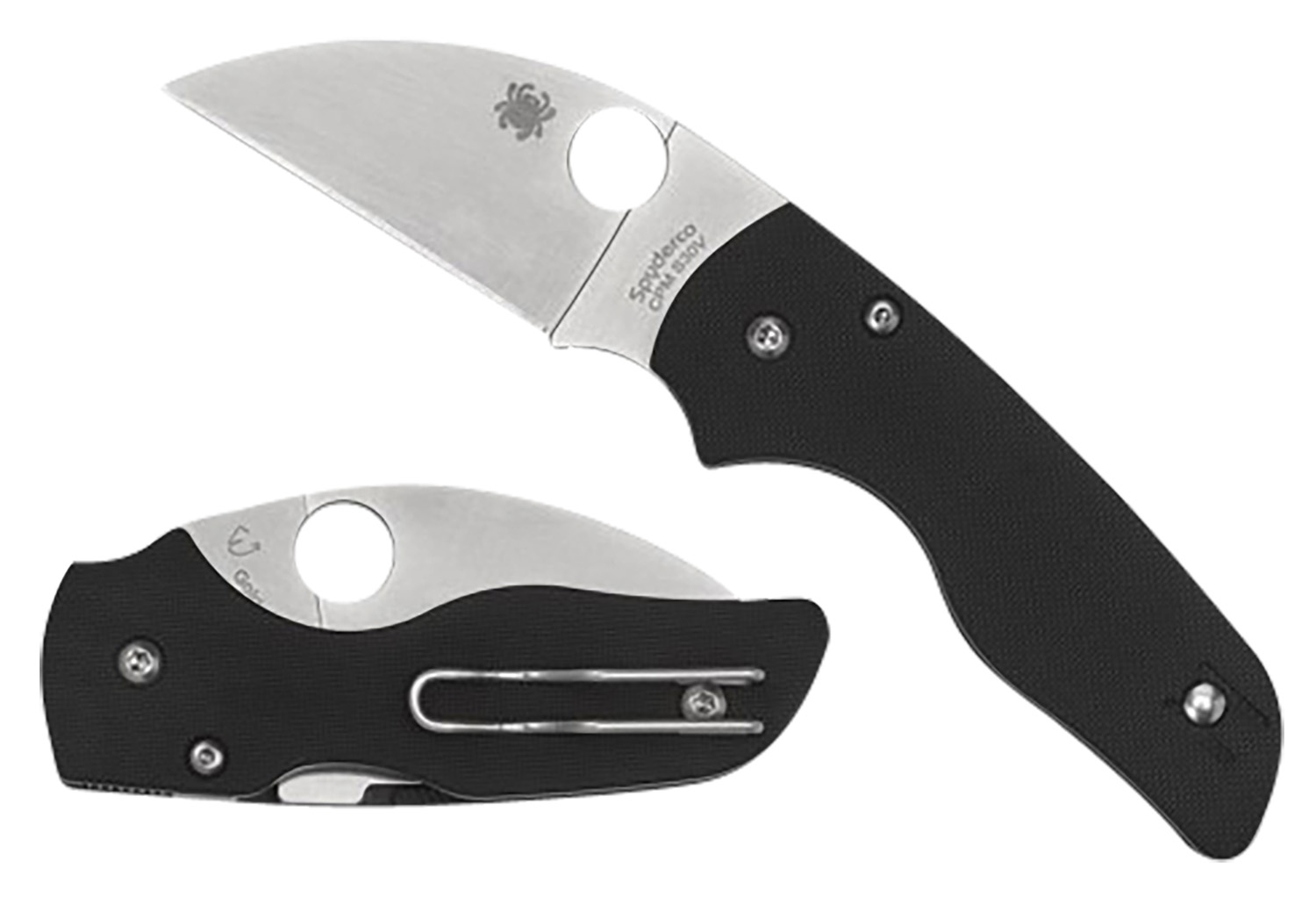 Spyderco C230GPWC Lil' Native 2.47" S30V Black G10 Wharncliffe Knife - Spyderco - WHARNCLIFFE
