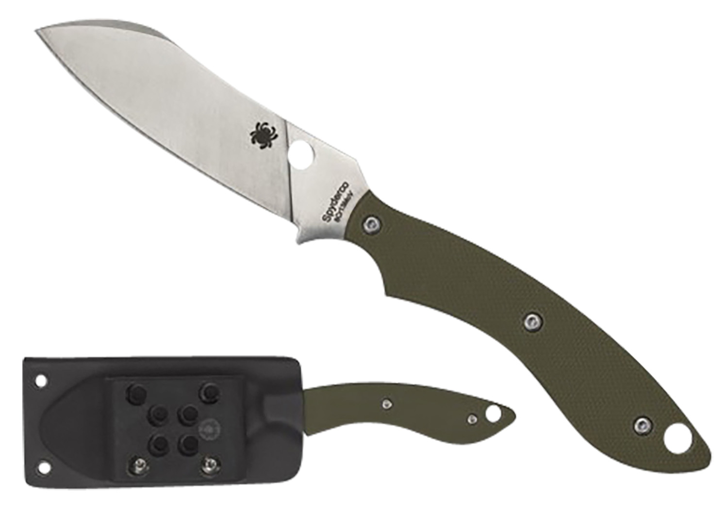 Spyderco FB50GPOD Stok Drop Point 2.95" Olive Drab G10 with Sheath - Spyderco - DROP POINT