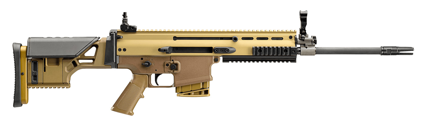 FN 38-101746 SCAR 17s NRCH DMR 6.5 Creedmoor 10+1 16.25", FDE, Fully Adj. Precision Stock, A2 Grip, Folding Sights, Ambi Charging Handle, Geissele Trigger, 3 Prong Flash Hider