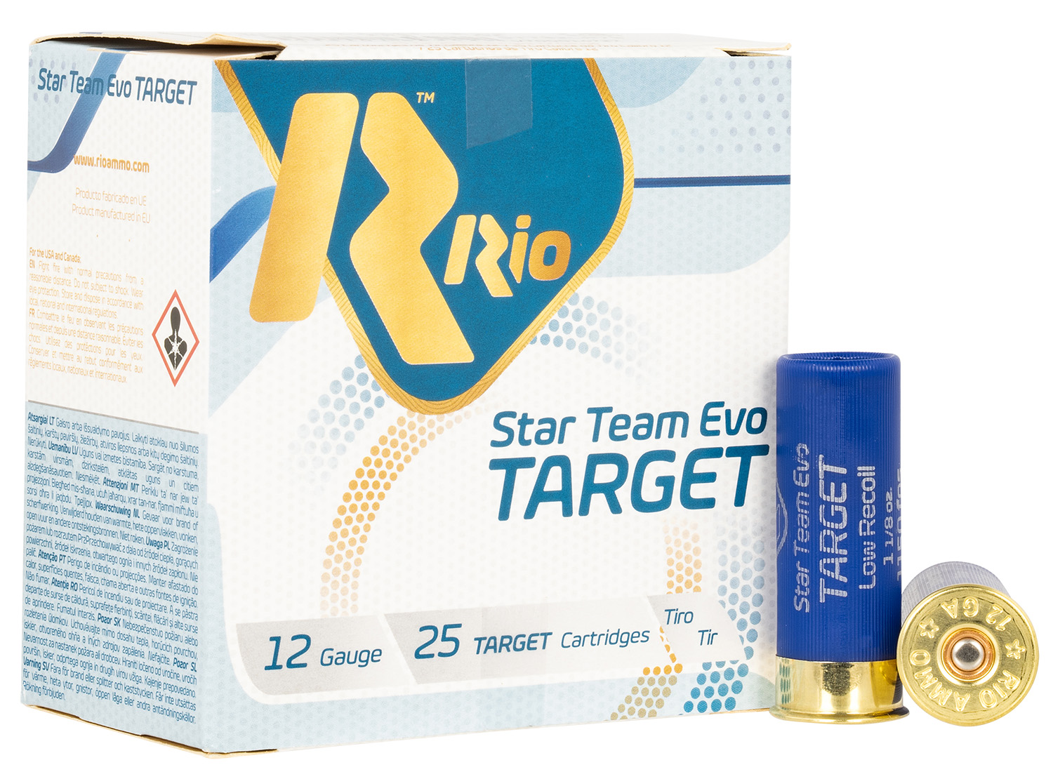 Rio Ammunition STT32LR75 Team Target  12Gauge 2.75 1 1/8oz 7.5Shot 25 Per Box/10 Case