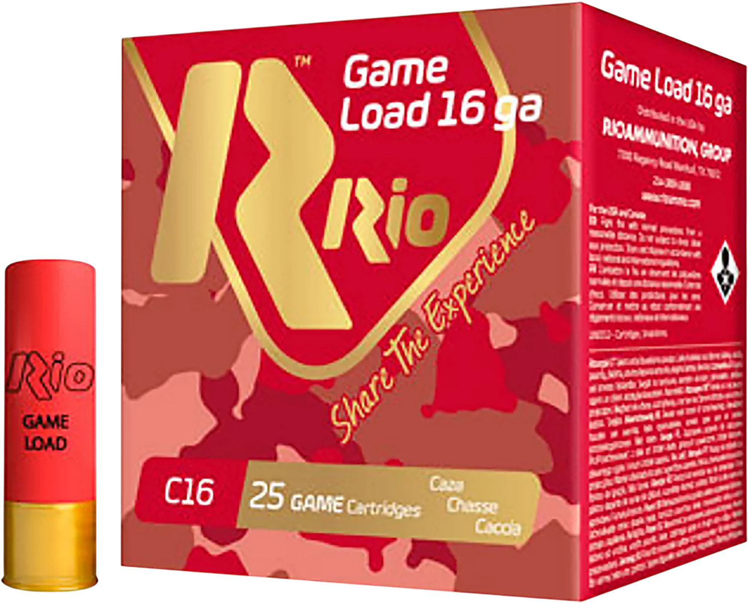 Rio Ammunition RCHV168 16Ga 2.75" 1 1/8oz 8Shot 25/Box