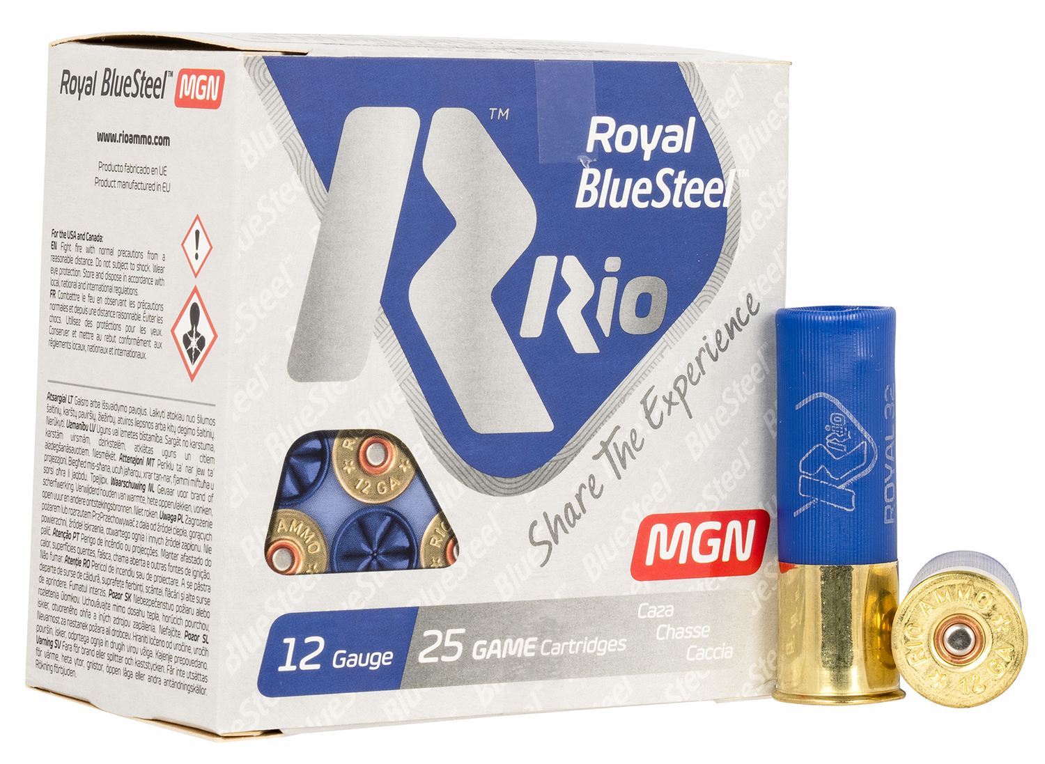 Rio RBSM324 Royal BlueSteel 12Ga 3" 1-1/8oz #4 Shot 25/Box