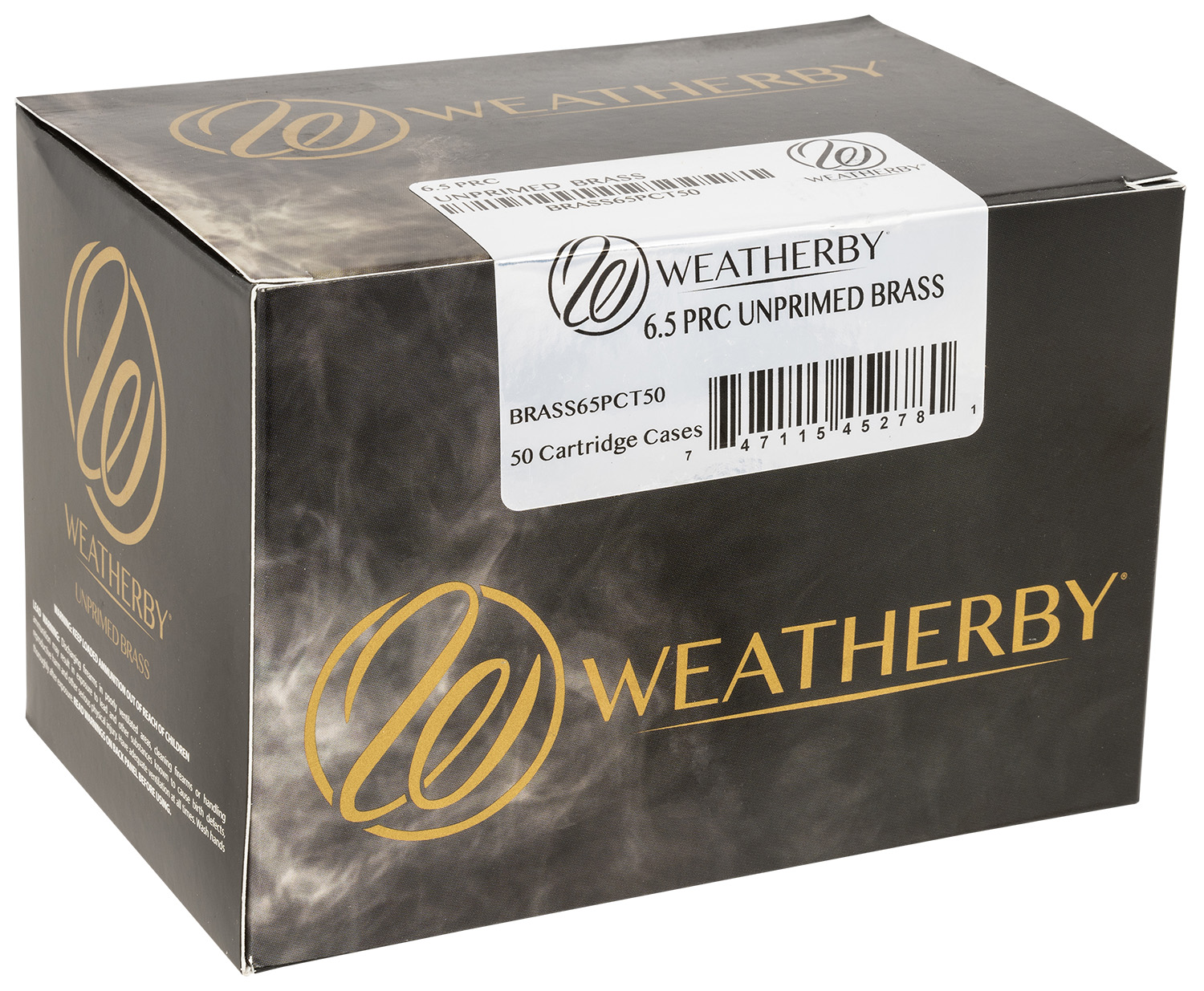 Weatherby BRASS65PCT50 Unprimed 6.5PRC Rifle Brass 50/Box