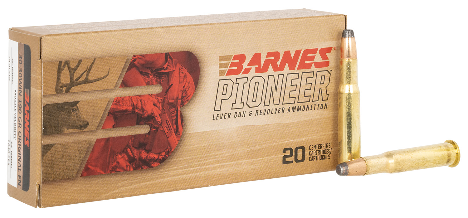 Barnes Pioneer 30-30 Win 190 Gr Copper Soft Point  20 Per Box