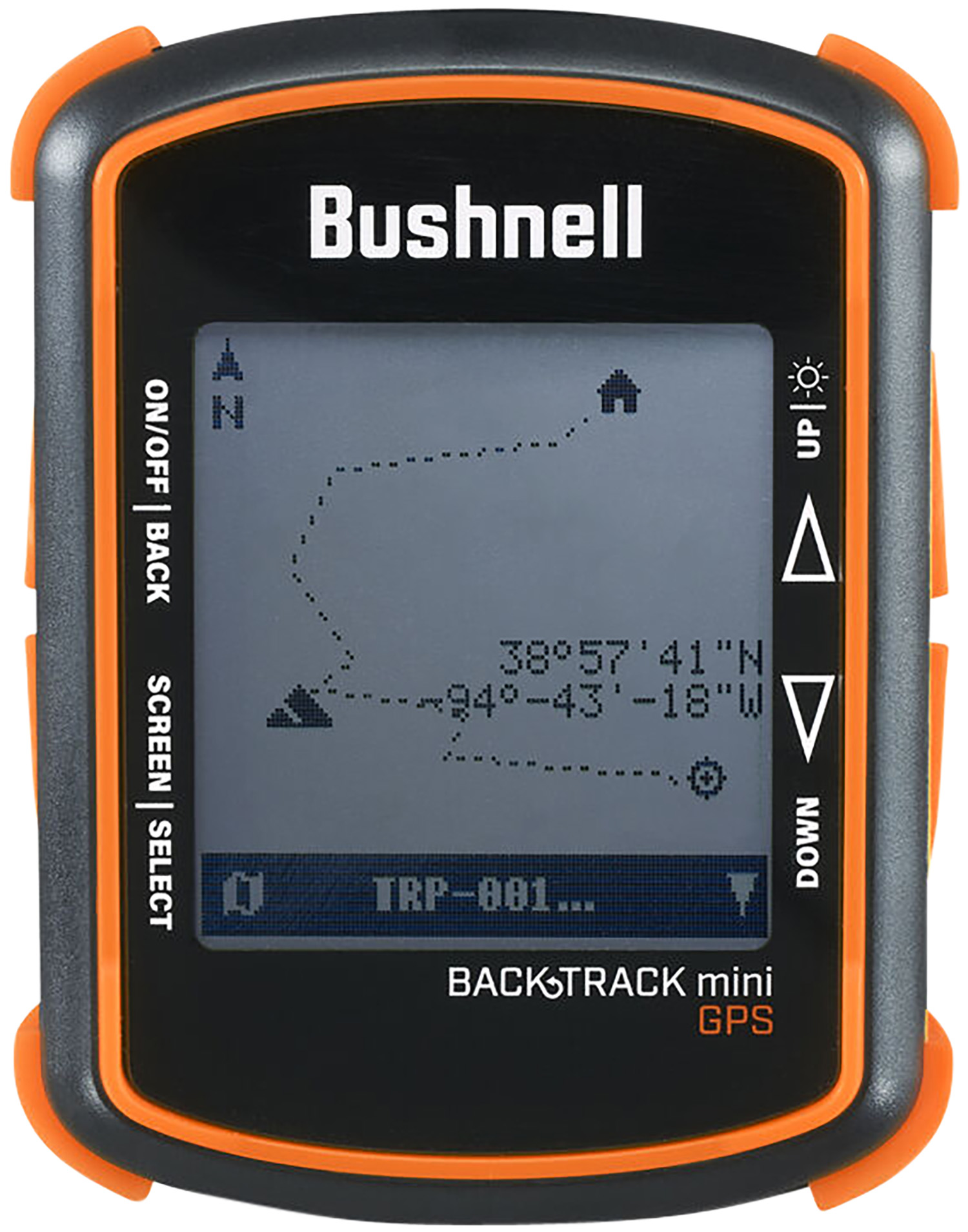 Bushnell GPSBTM Backtrack Mini GPS Black/Orange 2.25" Transflective Color TFT Display, Compatible W/ Bushnell Connect Ap