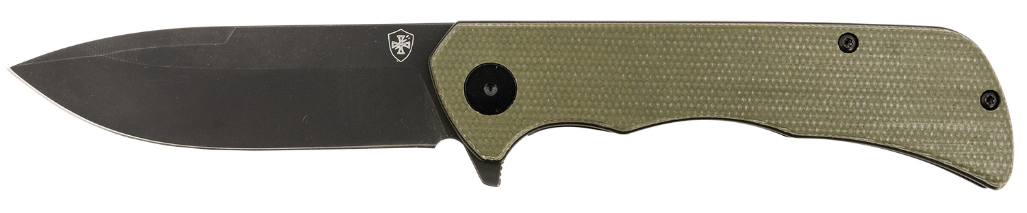 Templar PFMGN321 Paladin 3.27" D2 Steel Folding Knife Green Micarta Handle