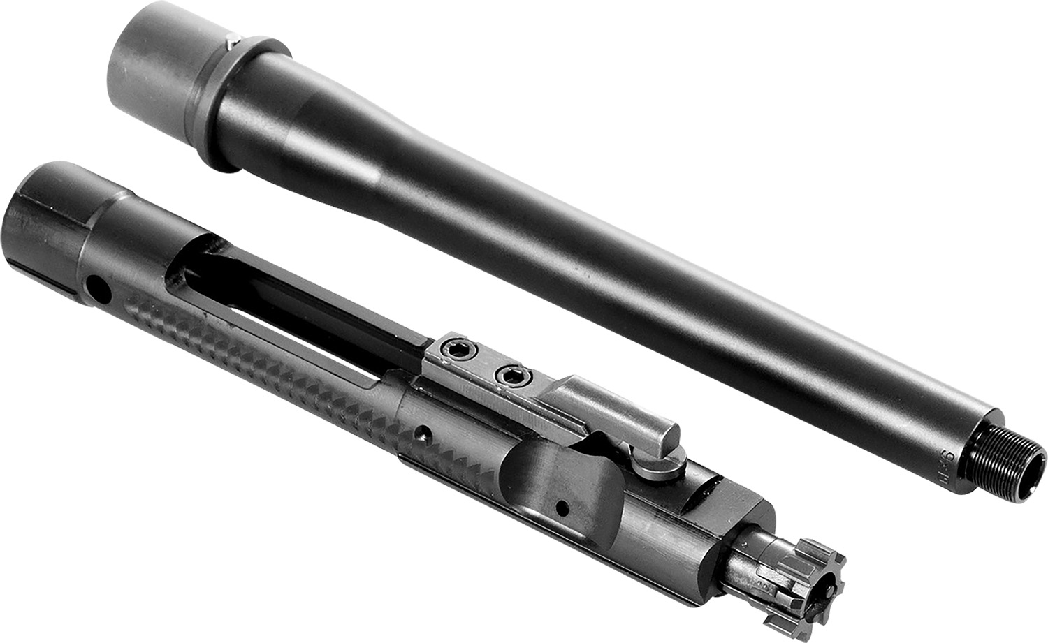 CMMG 99D517A Replacement Barrel Kit With Bolt Carrier Group, 9mm Luger 8" Threaded, Black, Radial Delayed Blowback, Fits