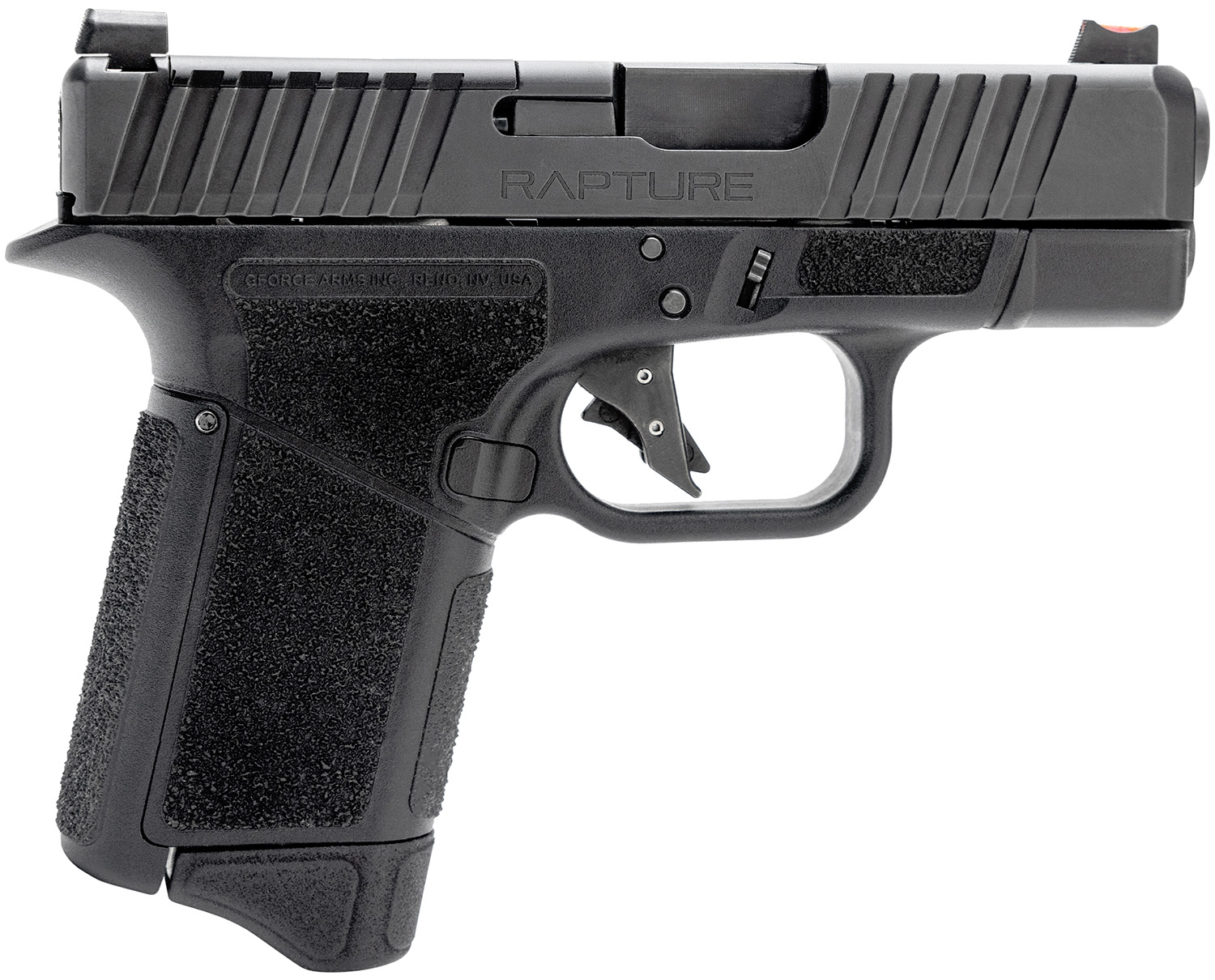 GForce Arms GF9 Rapture 9MM Handgun, 3.25" Precision Barrel, Red/Green Fiber Optic Sights, Glock-Compatible