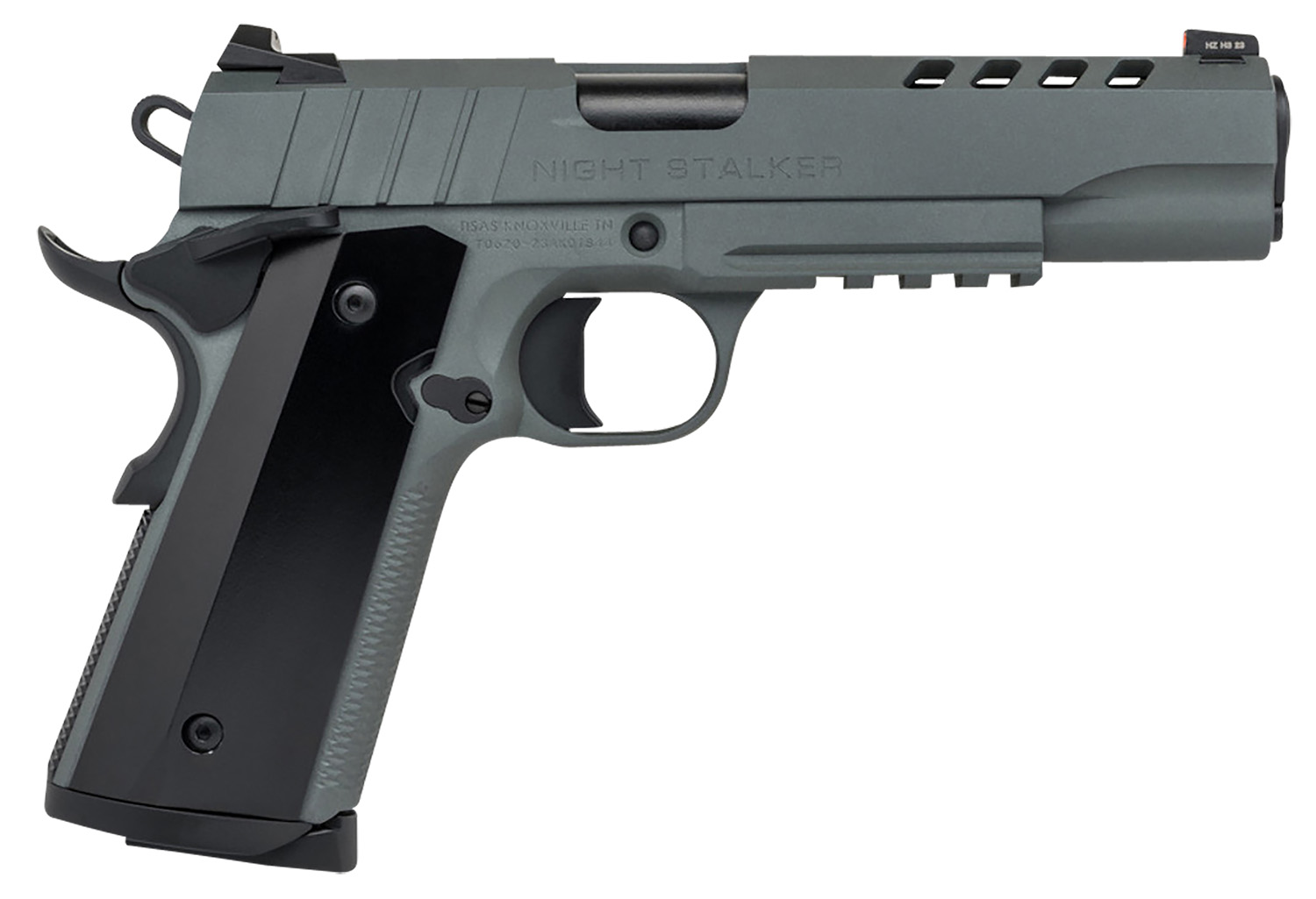 SDS Nightstalker 1911 10MM Full-Size Pistol with Picatinny Rail, 5" Cold Hammer Forged Barrel, Platinum Grey Cerakote Finish