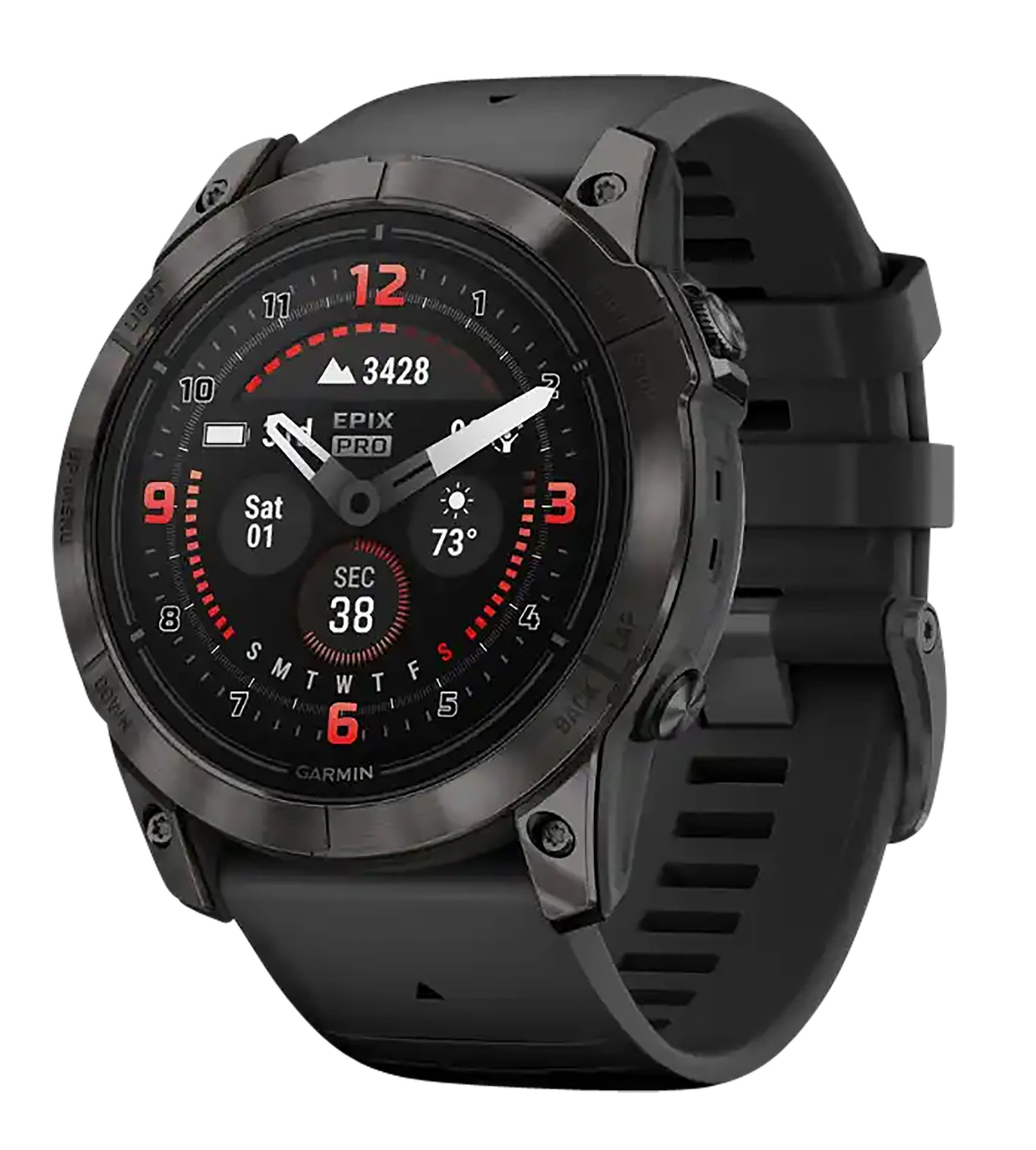 Garmin 010-02804-00 Epix Pro G2 Carbon Gray Titanium Bezel Watch