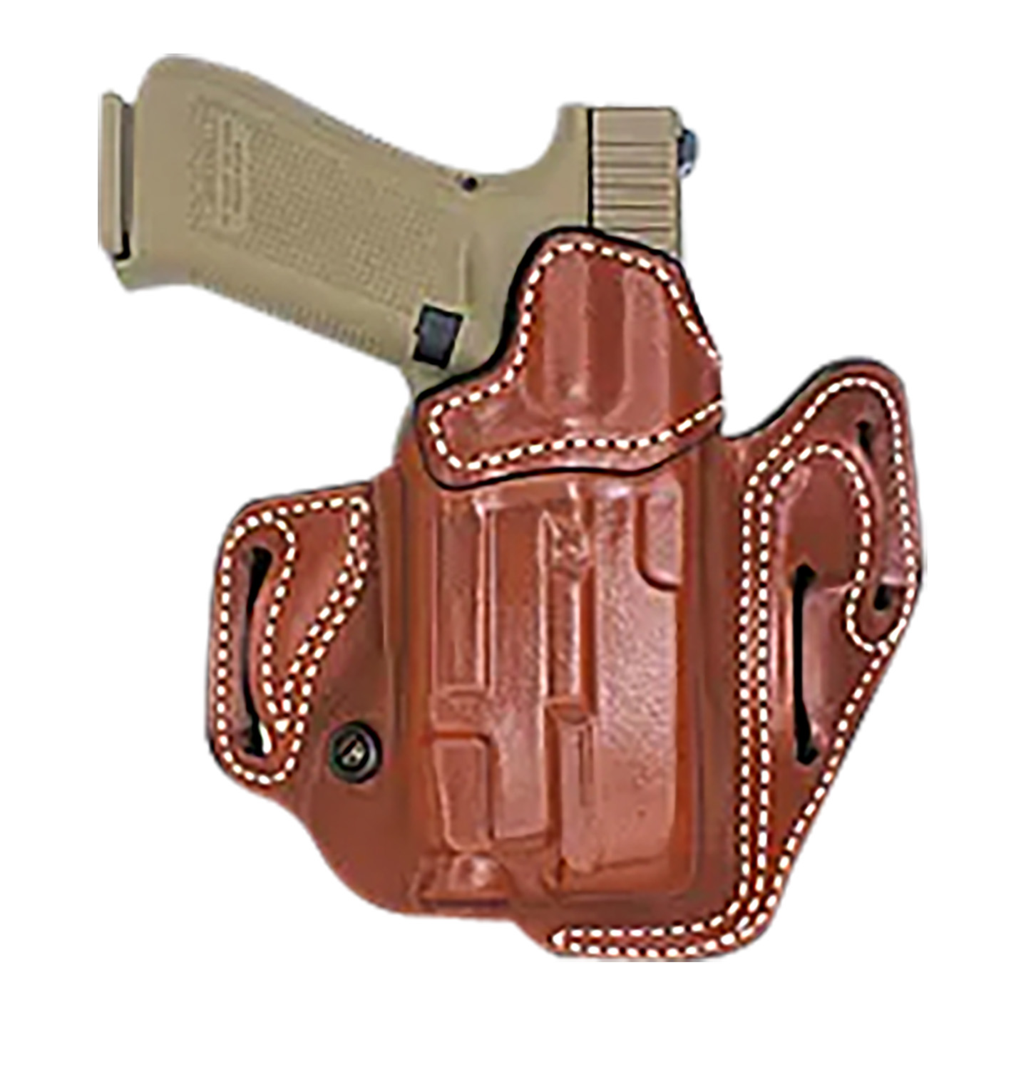 DeSantis 201TA2SZ0 Vengeance Scabbard OWB Tan Leather Holster Right Hand
