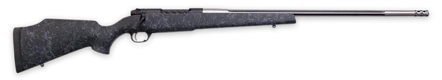 Weatherby Mark V Accumark 7mm PRC 26" 3 Rounds Graphite Gray Webbed Mont... - Weatherby - 7MM PRC