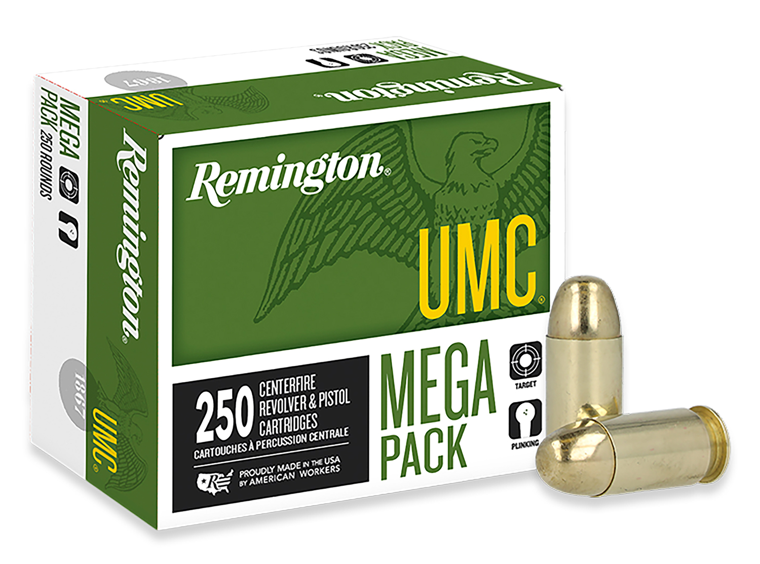 Remington UMC Mega Pack 45 ACP 230 gr FMJ Ammo - 250 Rounds/Box - Remington - FULL METAL JACKET