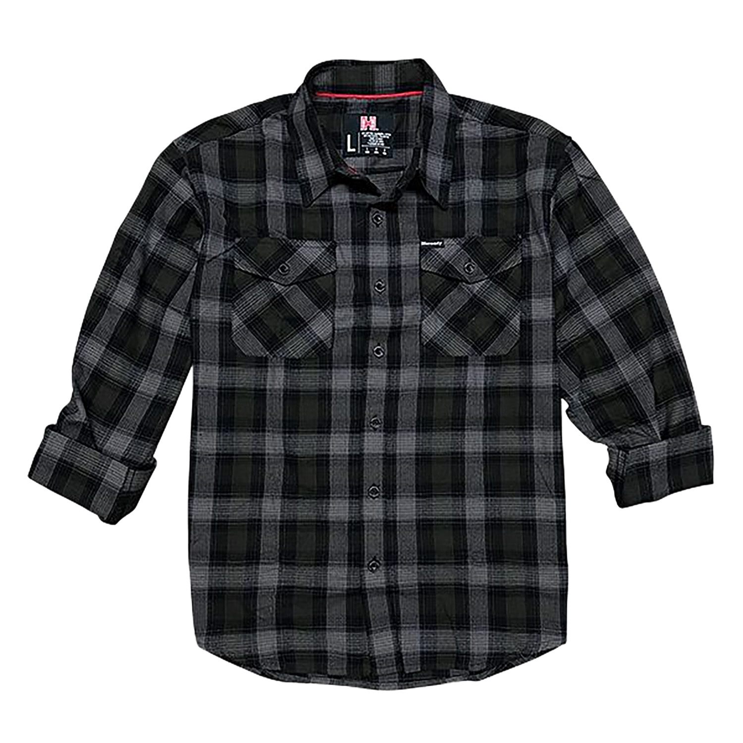 Hornady Gear 32215 Flannel Shirt 2XL Olive/Black/Gray, Cotton/Polyester,...-img-0