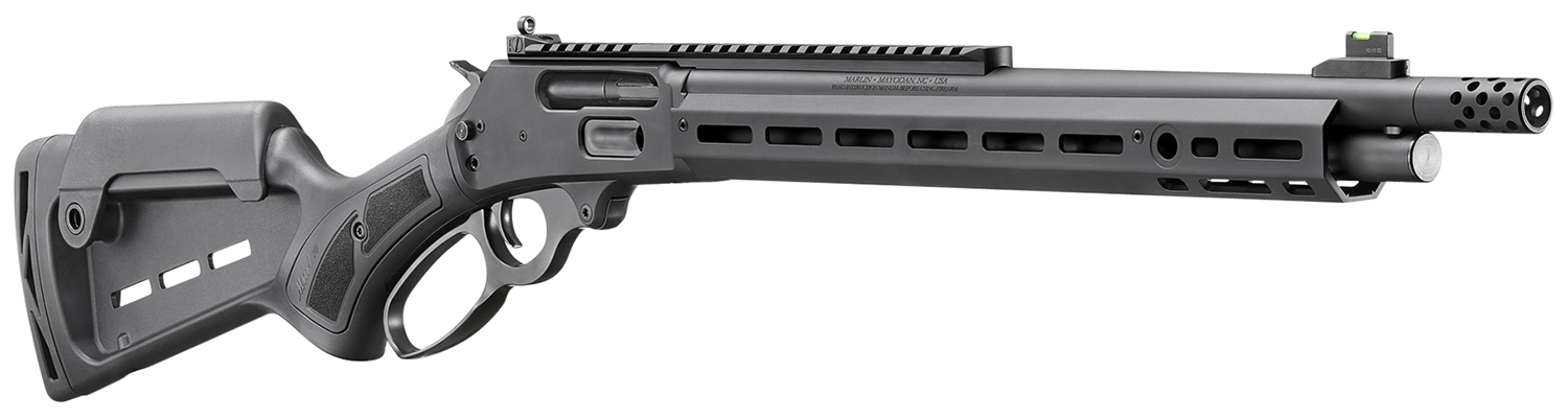 Marlin 70901 1895 Dark 45-70 Gov 5+1 16.17" Threaded, Black, M-Lok Handguard, Synthetic Stock with Cheek Riser & M-Lok Slots, Muzzle Brake, Adj Ghost Ring/Fiber Optic Sights, Optics Mount