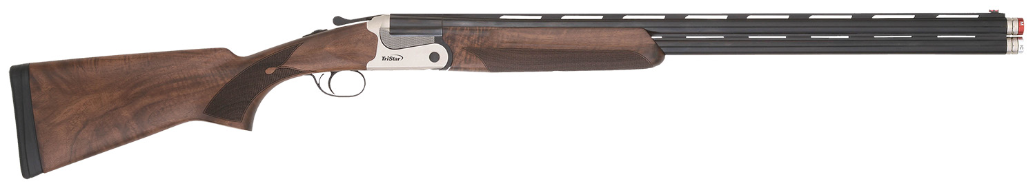 TriStar 33170 Cypher X 12 Gauge Break Open 3" 2rd 28" Blued Over/Under Vent Rib Barrel, Stainless Aluminum Receiver, Fixed Turkish Walnut Stock