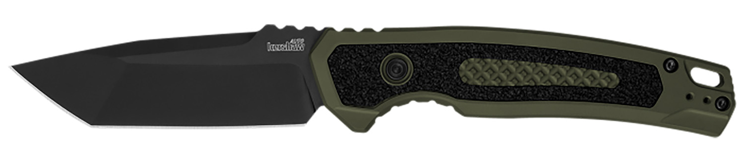 Kershaw 71050LBLK Launch 16 Automatic 3.45" Folding Tanto Plain Black Cerakote CPM M4 Blade, Olive Cerakote W/Black Oxid