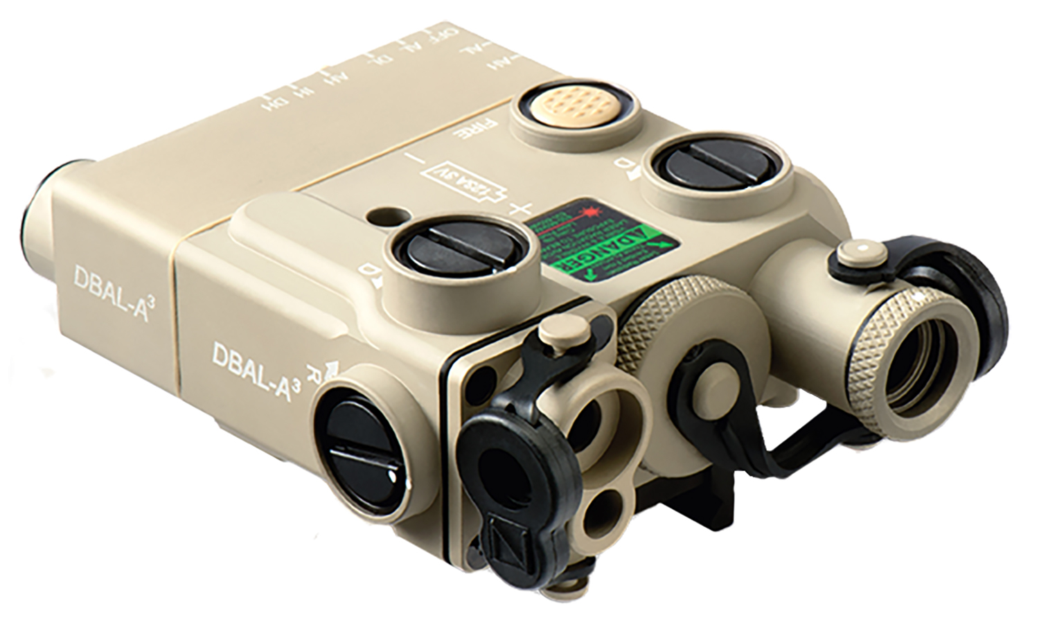 Steiner DBAL-A3 5mW Green Laser & 835nM IR Illuminator Desert Sand Finish for Picatinny Rail Firearm