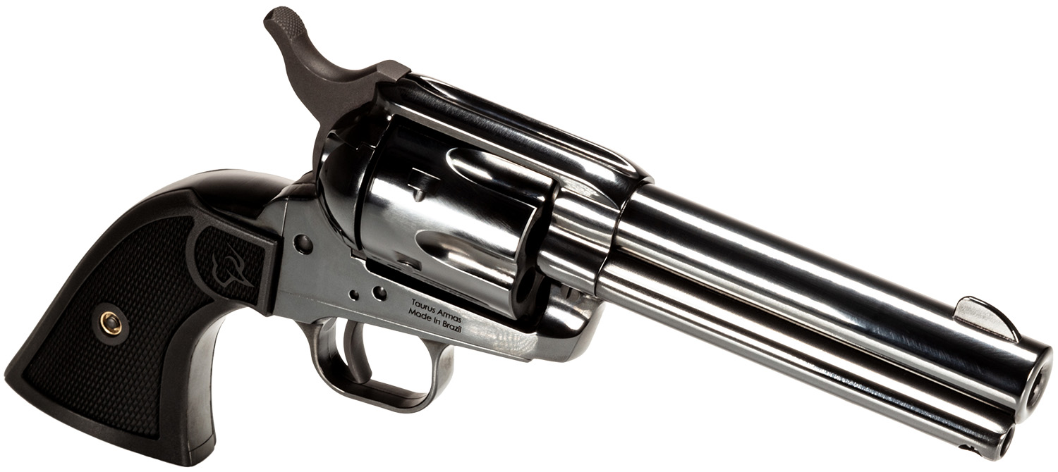 Taurus Deputy 357 Black 4.75in 6-Shot — Superb Single Action 4 Taurus Deputy 357 Black single-action revolver with 4.75-inch barrel and polished black finish, three-quarter view