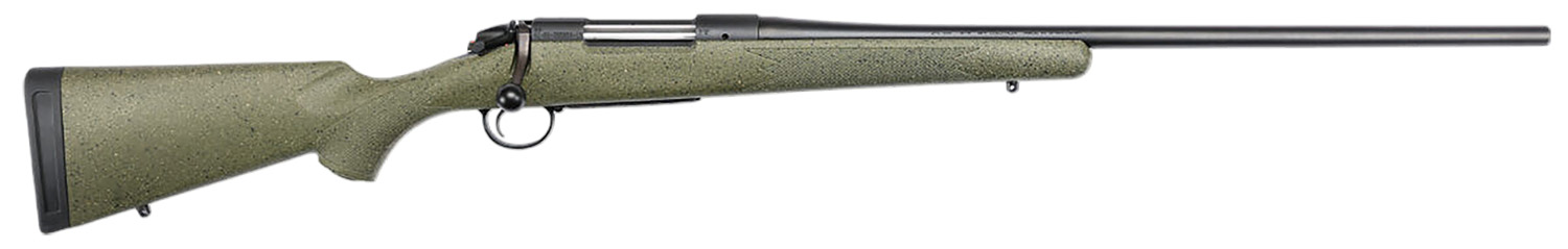 Bergara Rifles B14LM1013C B-14 Hunter 7mm PRC 3+1, 22 Graphite Black Cerakote #4 Tapered Steel Barrel, Graphite Black Cerakote Steel Receiver, Green Speckled Fixed w/SoftTouch Synthetic Stock