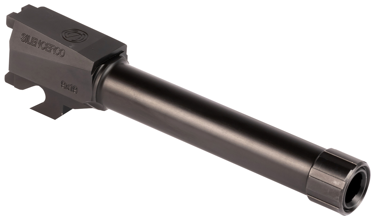 SilencerCo AC2486 Threaded Barrel 4.50" 9mm Luger, Black Nitride Stainless Steel, Fits Sig P320 Compact
