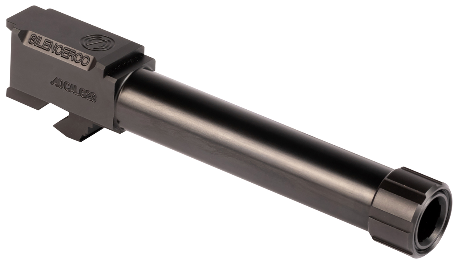 SilencerCo AC1757 Threaded Barrel  4.50 40 S&W, Black Nitride Stainless Steel, Fits Glock 23 SilencerCo AC1757 Threaded Barrel  4.50 40 S&W, Black Nitride Stainless Steel, Fits Glock 23