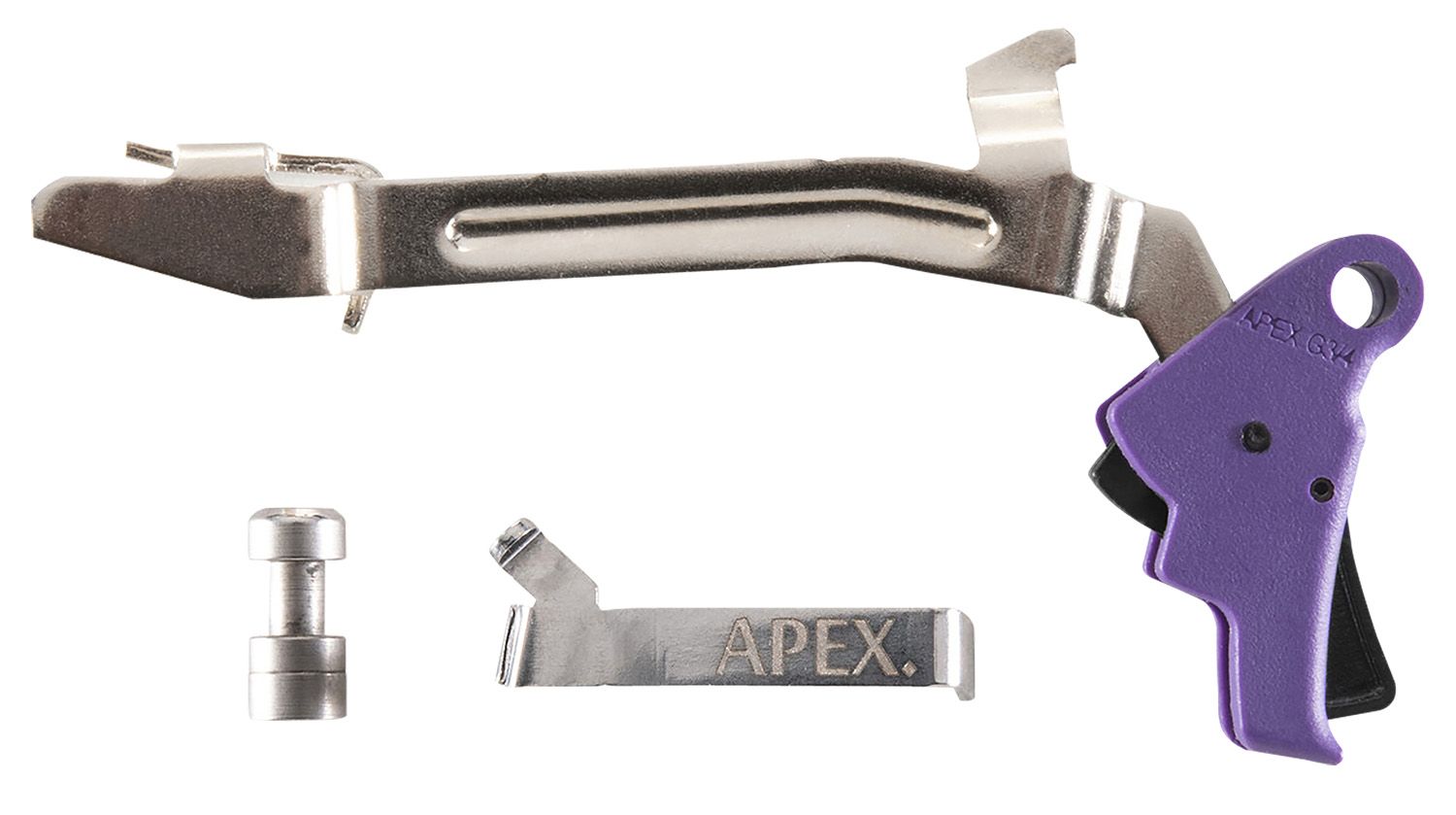 Apex Tactical 102P165 Action Enhancement Slim Purple Drop-In Compatible W/Glock Gen3-4 17/19/22-27/31/32/33/34/35