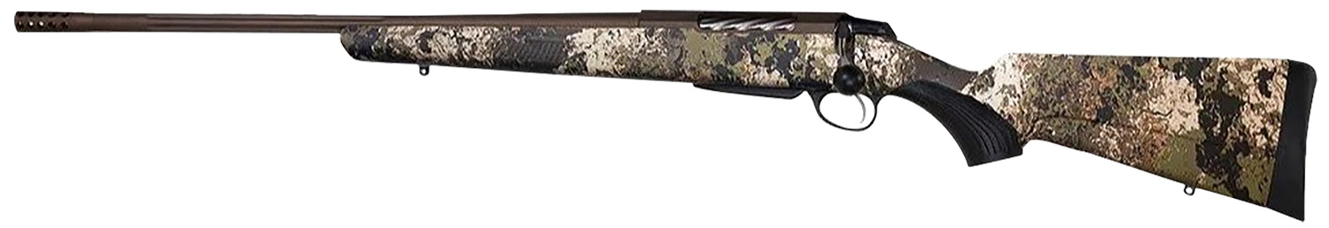 Tikka JRTXVW470 T3x Lite 7mm Rem Mag 3+1 24.30" Fluted/Threaded, Midnight Bronze Cerakote Barrel/Rec, Veil Wideland Synthetic Stock, Interchangeable Grip, Muzzle Brake Left Hand