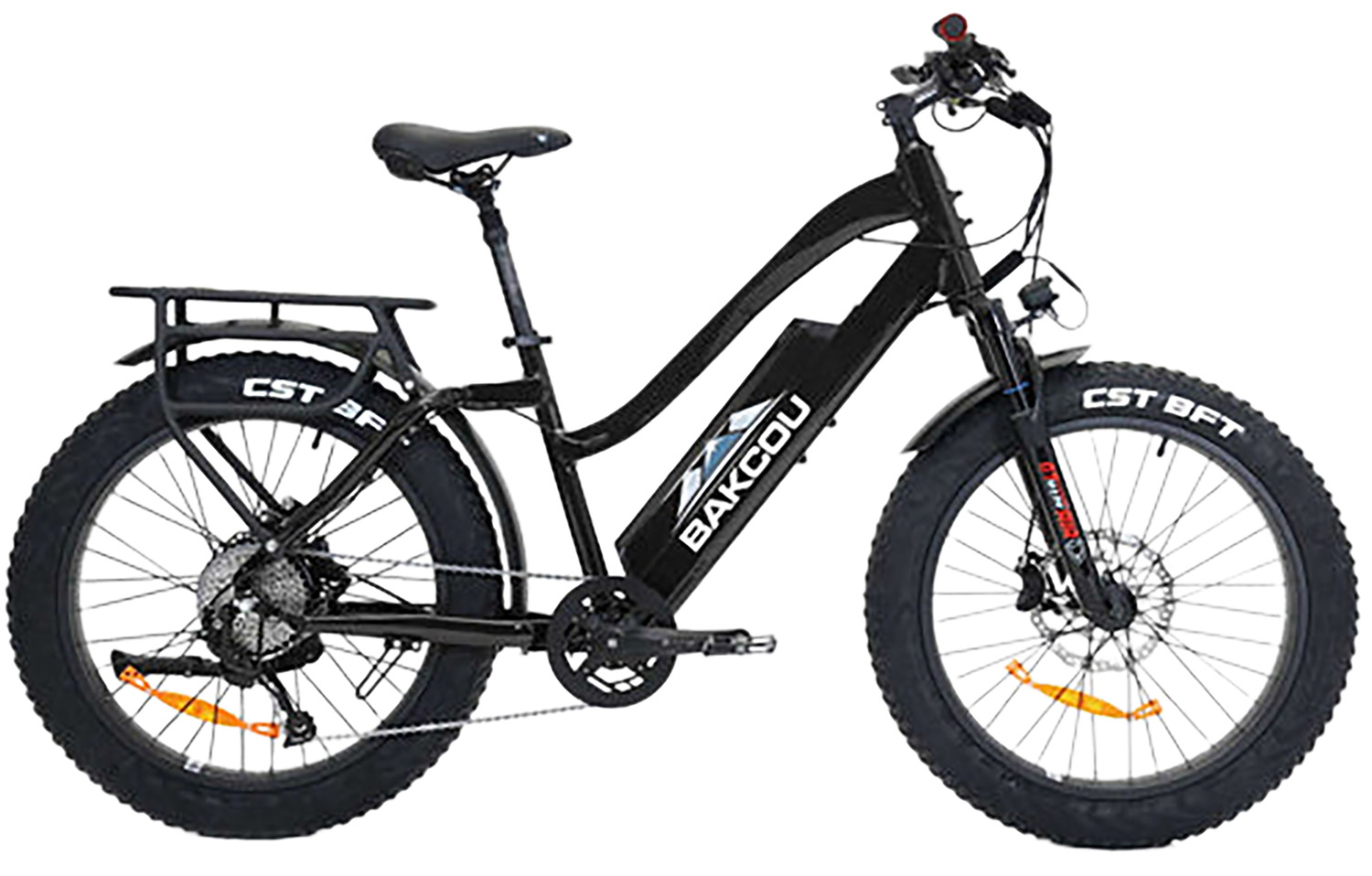 Bakcou E-bikes B-FST24-B-B21 Flatlander St 24 Matte Black 18" W/Stand Over Height Of 26" Frame, Shimano Alivio Hill-Clim