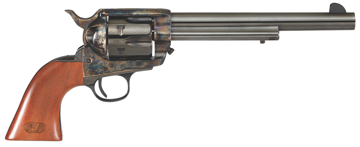 Cimarron PP514M00HN U.S. Calvary Henry Nettleton 45 Colt (LC) 6 Shot, 7.50 Blued Steel Barrel & Cylinder, Color Case Hardened Steel Frame, Walnut Grip, Exposed Hammer