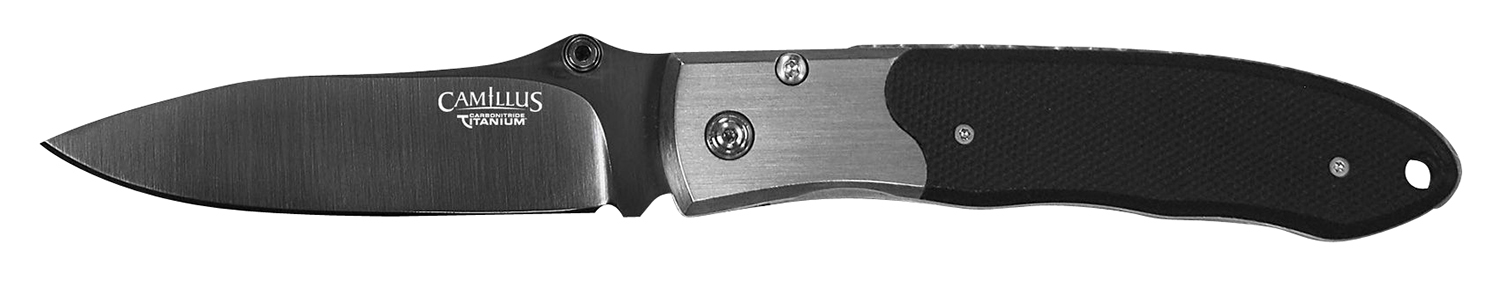 Camillus 18671 Pristine 3" VG-10 Drop Point Folding Knife Black/Silver Handle