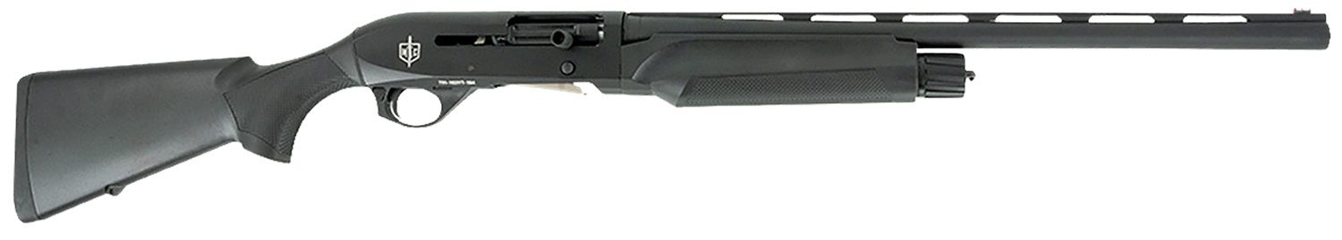 MAC 21000157 2 3-Gun 12 Gauge 3 3+1 24, Black, Synthetic Furniture, Fiber Optic Sight, Oversized Controls, 3 Chokes