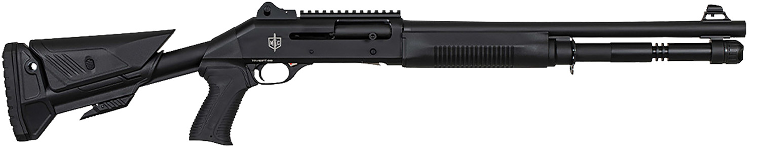 MAC 21000154 1014 Breacher 12 Gauge Semi-Auto 3 5+1 18.50 Black Anodized Steel Barrel, Black Anodized Picatinny Rail Receiver, Black Pinned Fixed Synthetic Stock, Black Polymer Grip