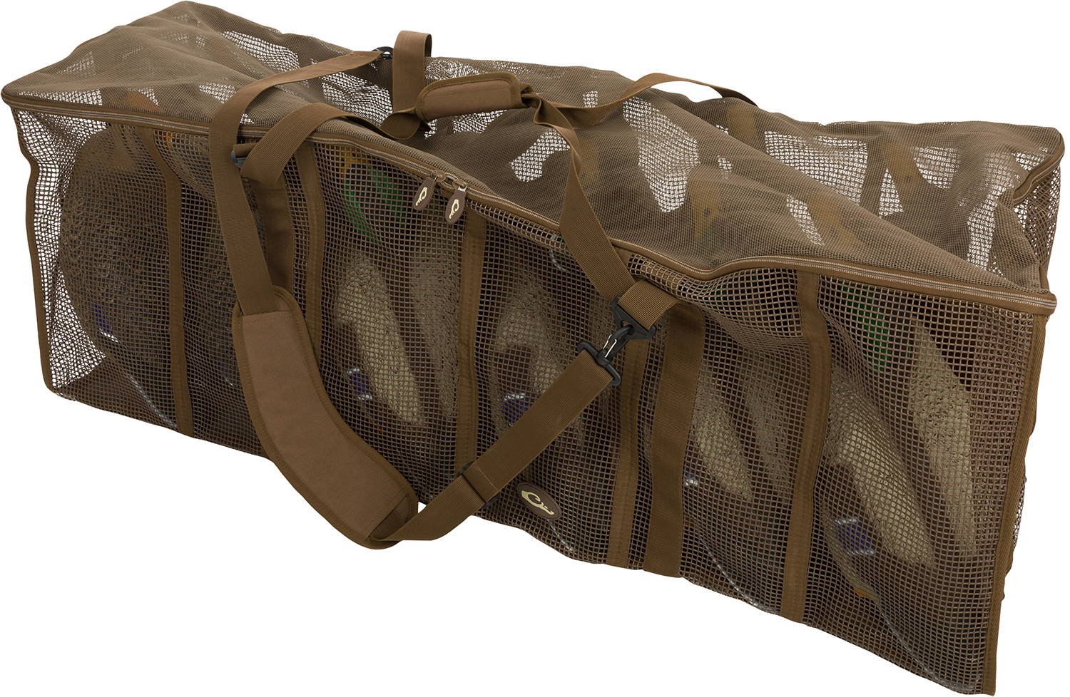 Drake Waterfowl Da370012d Decoy BAG Floater 12 Slot Duck Brown Vinyl-Coated