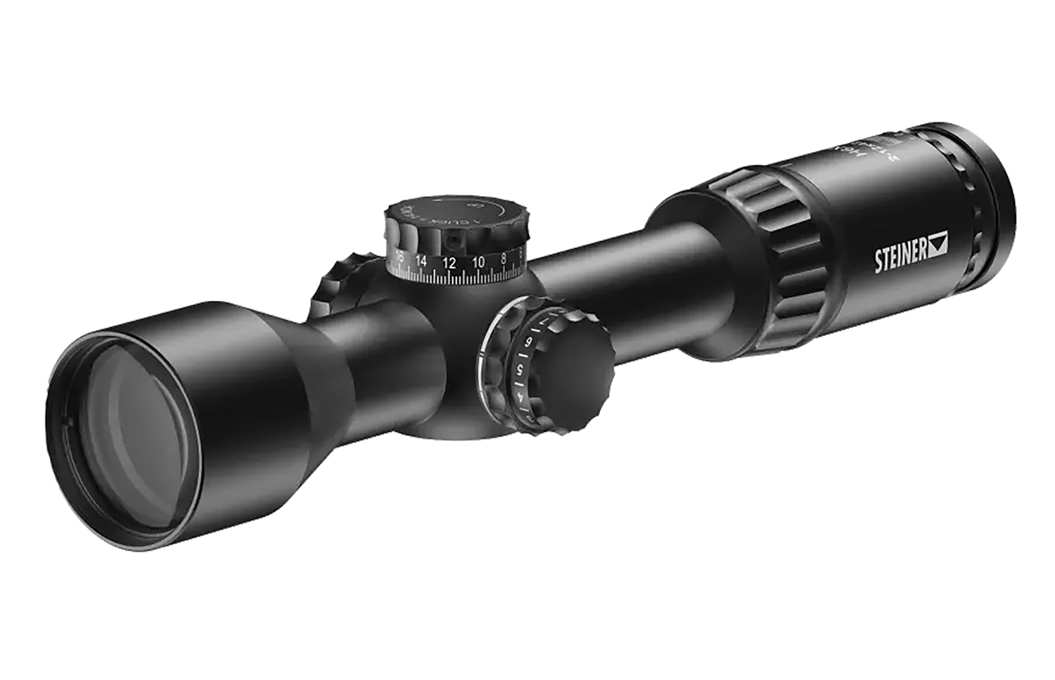 Steiner H6Xi 2-12x42mm Rifle Scope, 30mm Tube, Matte Black, Illuminated Ret