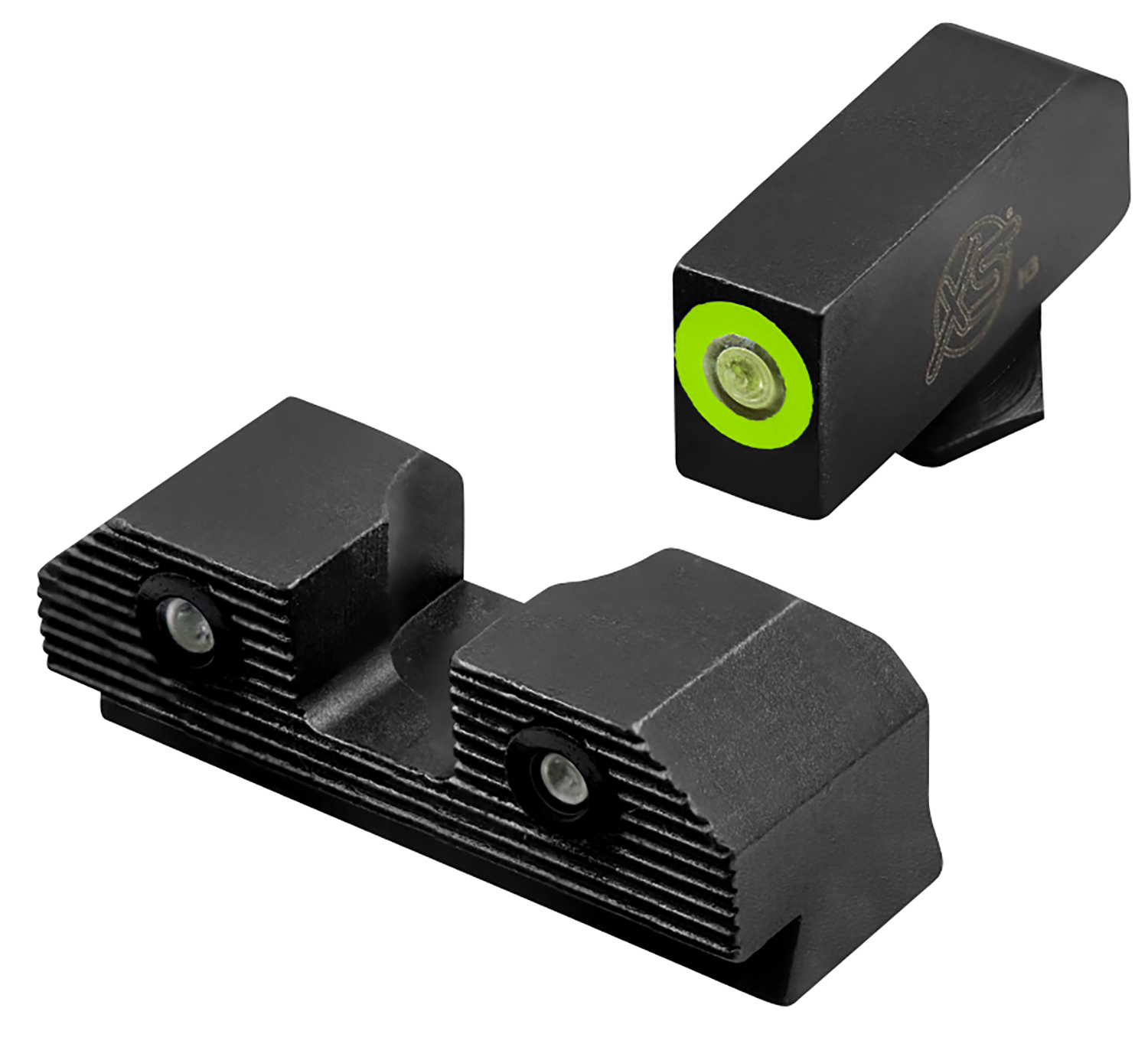 XS Sights GLR203P6G R3D 2.0 Night Sights Fits Glock Black | Green Tritium Green Outline Front Sight Green Tritium Rear S