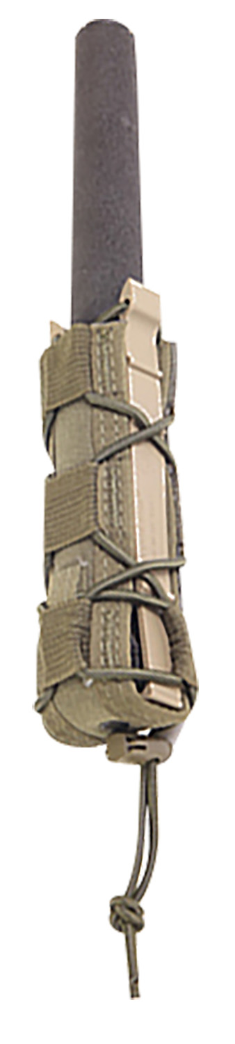 High Speed Gear 11Ex00OD Taco Extended Mag Pouch Single, OD Green Nylon, Mounts To MOLLE & 2" Wide Belts