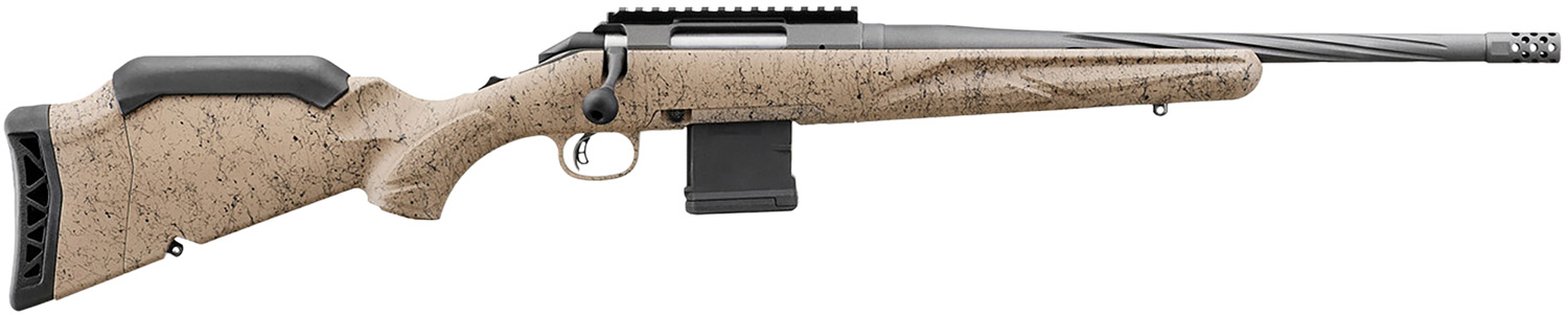 Ruger 46920 American II Ranch 300 Blackout 10+1 16.10" Cobalt Cerakote Spiral Fluted Threaded Barrel & Alloy Steel Receiver w/Picatinny Rail, Flat Dark Earth Splatter Adj LOP Synthetic Stock