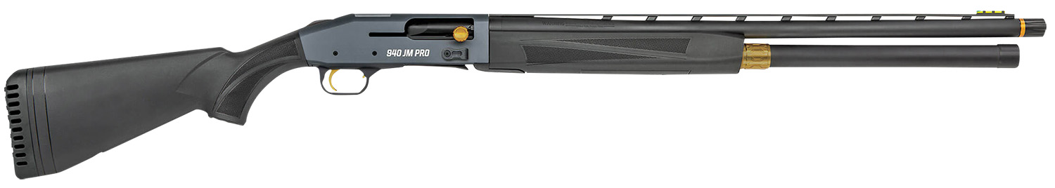 Mossberg 85144 940 JM Pro Full Size 12 Gauge Semi-Auto 3 4+1 24 Matte Blued Vent Rib Barrel, Tungsten Gray Drilled & Tapped Stainless Steel Receiver, Adjustable Black Synthetic Stock, Right Hand Mossberg 85144 940 JM Pro Full Size 12 Gauge Semi-Auto 3 4+1 24 Matte Blued Vent Rib Barrel, Tungsten Gray Drilled & Tapped Stainless Steel Receiver, Adjustable Black Synthetic Stock, Right Hand