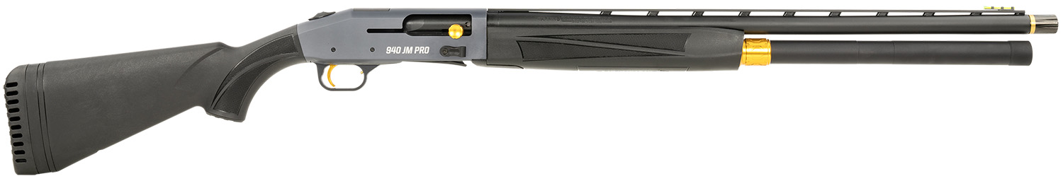 Mossberg 85165 940 JM Pro Full Size 12 Gauge Semi-Auto 3 9+1 24 Matte Blued Vent Rib Barrel, Tungsten Gray Drilled & Tapped Stainless Steel Receiver, Adjustable Black Synthetic Stock, Right Hand Mossberg 85165 940 JM Pro Full Size 12 Gauge Semi-Auto 3 9+1 24 Matte Blued Vent Rib Barrel, Tungsten Gray Drilled & Tapped Stainless Steel Receiver, Adjustable Black Synthetic Stock, Right Hand