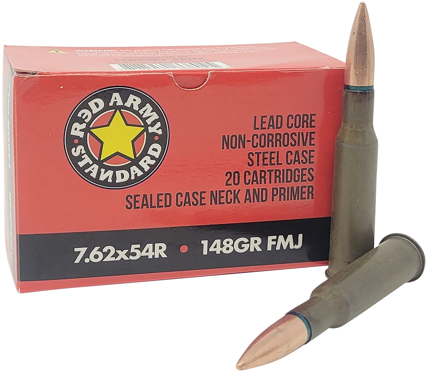 Red Army Standard Am3421 7.62X54mmR 148 Gr Full Metal Jacket 20 Per Box