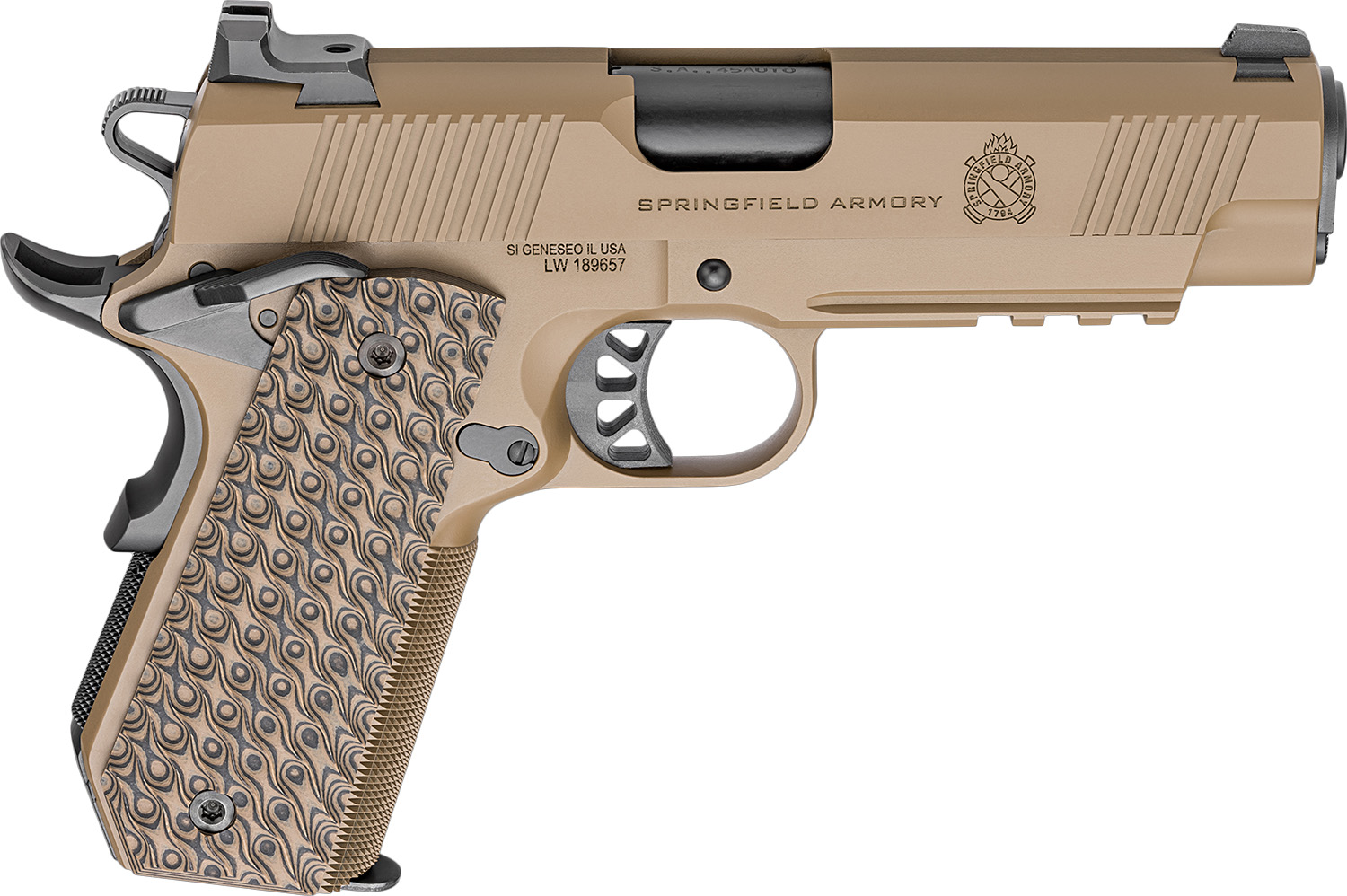 SPG PC9124LRCBCC 45 TRP 1911 CRYCT 4.25 7R BRN