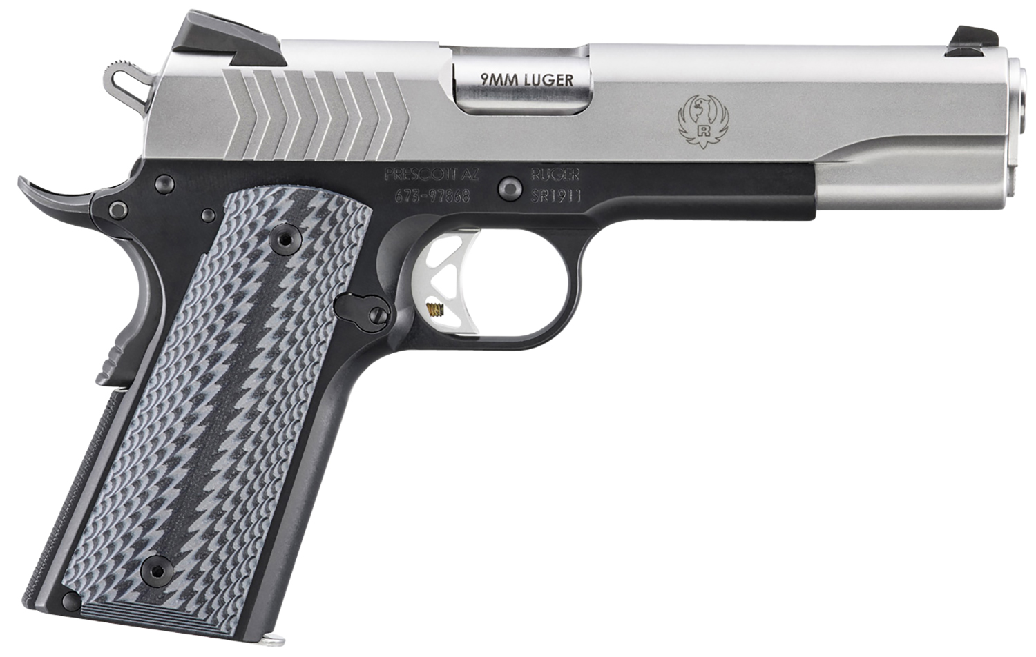 Ruger SR1911 Full Size 9mm Luger 9+1 5" Stainless Steel Barrel Satin... - Ruger - 9mm