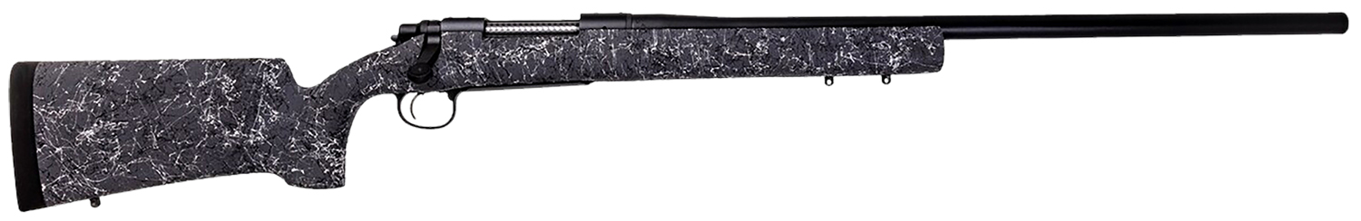 Remington Firearms (New) R84171 700 Long Range Full Size 308 Win 4+1 26 Matte Black Heavy Threaded Barrel, Drilled & Tapped Steel Receiver, Grey w/Black & White Web HS Precision Synthetic Stock