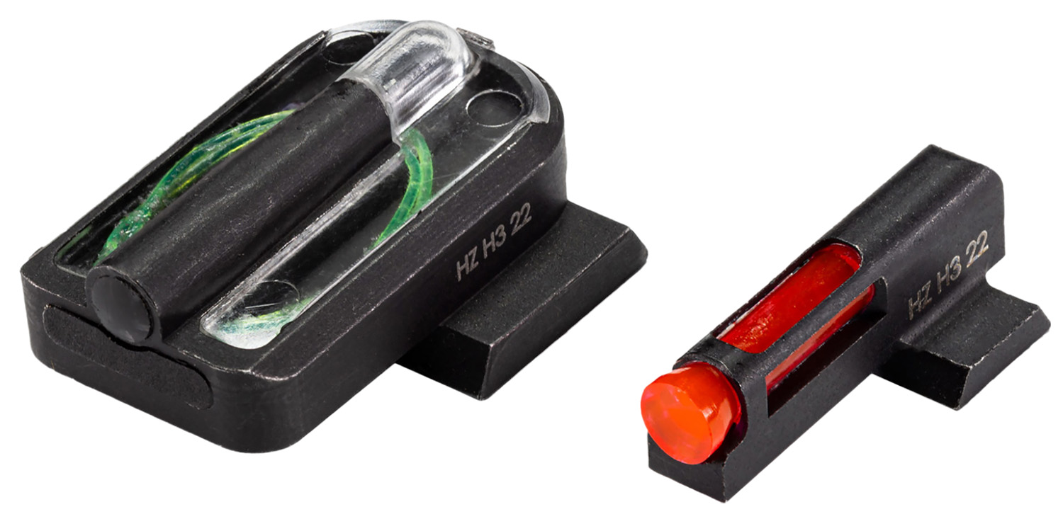 HiViz SG320Fd21 FastDot H3 Sight Set For Sig 2 Dot Red Fiber Optic Front/Green Tritium Rear/Black Frame Compatible W/Sig