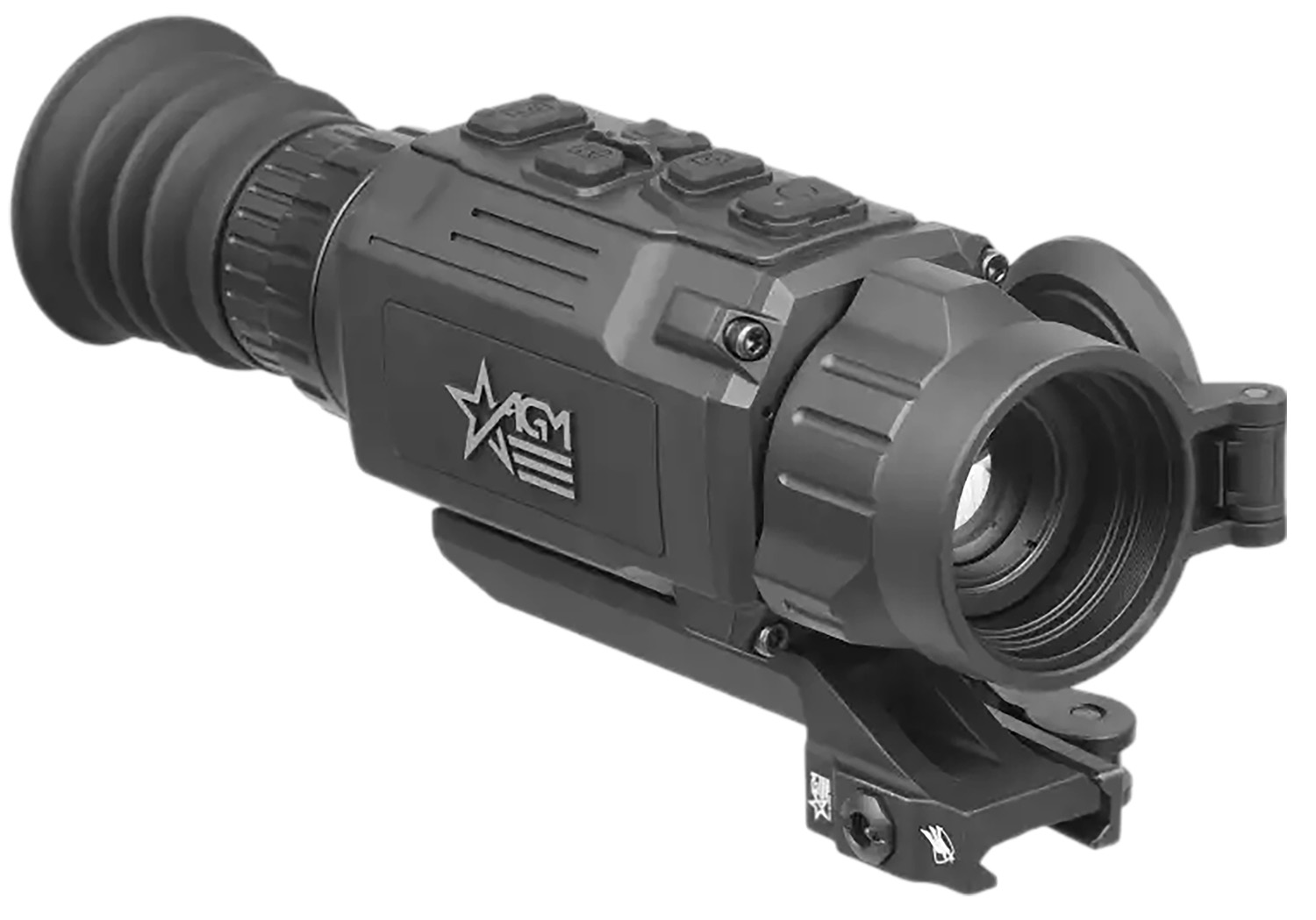 AGM Global Vision 314218550203R921 Rattler V2 19-256 Thermal Black 2.5-20X 19mm Multi Reticle, Digital 1X/2X/4X/8X Zoom 