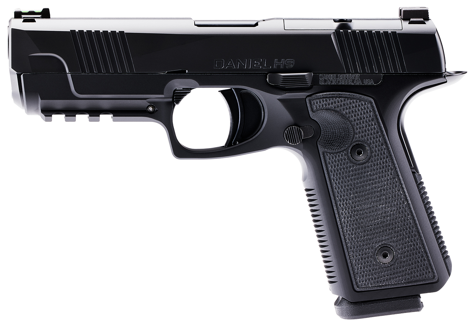 Daniel Defense 5017910084006 DDH9 Compact 9mm Luger 15+1 4.28" Black Steel Barrel, Black DLC Optic Ready/Serrated Steel Slide, Black Anodized Aluminum Frame w/Beavertail & Picatinny Rail, Ambidextrous