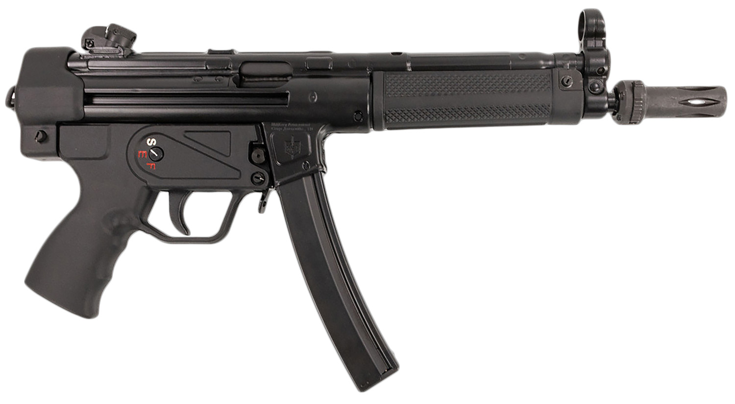 MAC 12750004 5  9mm Luger 30+1 8.90 Black Phosphate Steel Threaded Barrel, Black Phosphate Optics Ready Receiver/Frame, Black Grip, Ambidextrous